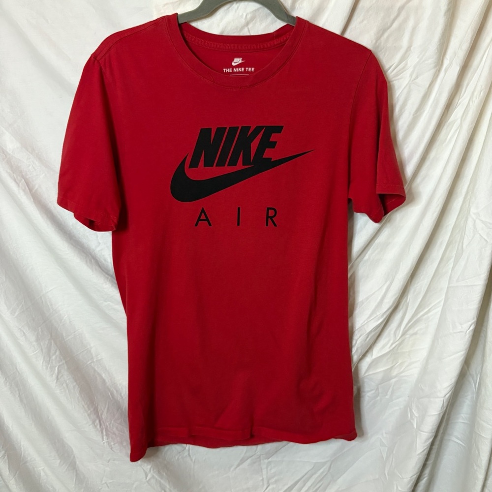 Nike Air T-Shirt Men's Size S Red Logo Short Sleeve Crew Neck Cotton Tee